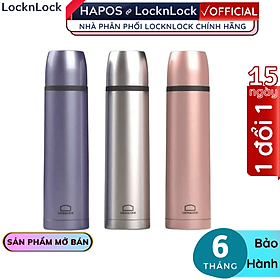 Mua Bình giữ nhiệt Lock&Lock 500ml Vienna LHC1430 - Hàng chính hãng  miệng bình rộng  nắp dùng làm cốc nước uống - Hapos