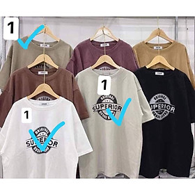 Áo thun 3158 tay lỡ cotton khô SUPERIOR Unisex dáng rộng tay lỡ
