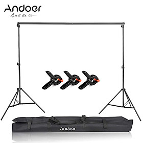 Andoer Studio Backdrop Stand Bracket Aluminum Alloy Adjustable Photography Background Support System