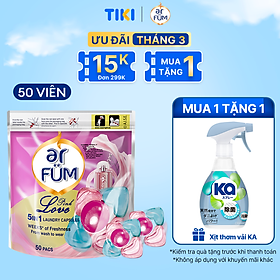 Viên giặt xả arFUM 5 trong 1 MỚI, tinh dầu nước hóa lưu hương lâu 16 tuần, khử khuẩn 99% - (50 viên/Túi)