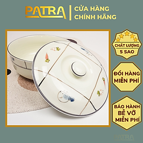 Mua Âu cơm sứ men kem Bát Tràng - Âu đựng cơm nhiều mẫu chọn lựa