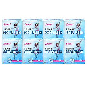 Combo 8 Gói Băng Vệ Sinh Diana Cool Fresh Siêu Mỏng (8 Miếng / Gói)