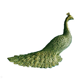 Mua Tượng Chim Công bằng đồng thau lên men xanh dài 27cm