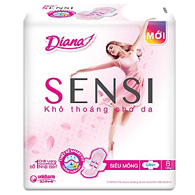Băng Vệ Sinh Diana Sensi Siêu Mỏng Cánh (Gói 8 Miếng)