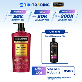 Dầu Gội TRESemmé Keratin Smooth Cho Tóc Vào Nếp 850g