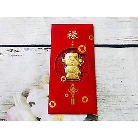 Bao lì xì Thần Tài chibi vàng, dùng treo trong nhà, cây hoa mai, làm quà tặng, đựng tiền lì xì, mừng tuổi, tân gia, sinh nhật, đem lại may mắn tài lộc, nhiều ý nghĩa - TMT Collection - SP005134