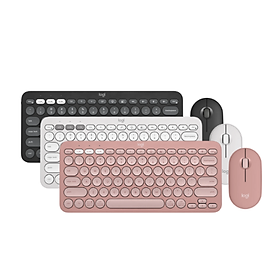 Bộ bàn phím và chuột logitech pebble 2 combo bàn phím logitech k380s + chuột logitech m350s | silent | bluetooth - hàng chính hãng