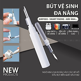 Mua Bút Vệ Sinh Tai Nghe Bluetooth 3 Trong 1 Cao Cấp MIFAN - Làm sạch bụi bẩn trong hộp đựng  loa  cổng sạc  điện thoại - Hàng Nhập Khẩu