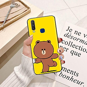 Ốp lưng dành cho ViVo X20 Plus Viền dẻo TPU hình Gấu Nâu Cute