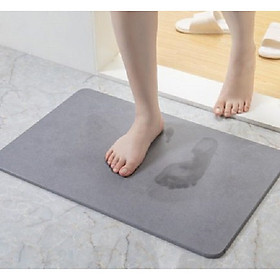 Mua Thảm đá siêu thấm hút Nhật Bản - HÀNG CHÍNH HÃNG MÀU TRƠN - XÁM