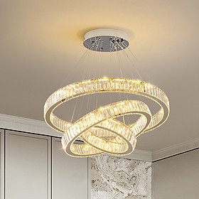 Mua Đèn thả pha lê WEAS 3 vòng hiện đại với 3 chế độ ánh sáng trang trí phòng khách sang trọng