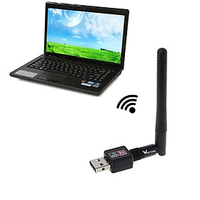 Hình ảnh USB Thu Wifi 150Mbps Chuẩn 802.11n Cho Máy Tính Có Anten - Hàng Chính Hãng