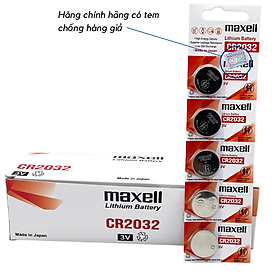 Vĩ 5 viên pin Maxell dòng cao cấp CR2032