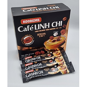 Cà phê hoà tan Café Linh Chi Special Koobeme cho người tiểu đường, ổn định đường huyết vị ngọt béo đậm đà Hộp 18 gói