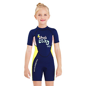 Bộ đồ bơi liền mảnh nữ ngắn có dây kéo, đồ bơi lươt sóng, đồ bơi chuyên dụng cho trẻ em gái