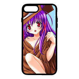Ốp lưng dành cho điện thoại Iphone 7 Plus Anime Cô Gái Tóc Tím