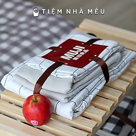 Set Chăn Ga Gối Cotton Đũi -Đũi Linen Basic Phong Cách Hàn Quốc Full Mẫu