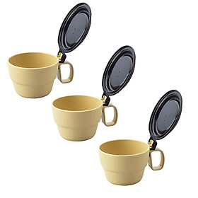 Combo 03 Cốc súp uống nước có nắp Inomata - Nội địa Nhật Bản