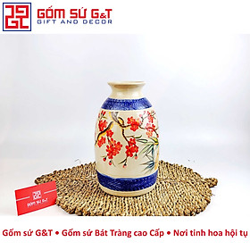 Mua Lọ hoa viền vẽ trúc đào Gốm Sứ G&T