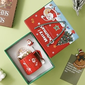 Mua Cốc Giáng Sinh Màu Đỏ  Xanh Kèm Thìa Ông Già Noel Trang Trí | Index Living Mall | Nhập Khẩu Thái Lan
