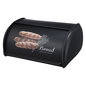 Bread Box Countertop Snack Cookies Box Stainless Steel Bread Storage Bin Container with Roll up Lid, Large Capacity