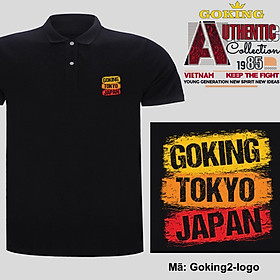 Goking-Tokyo-Japan, mã logo.goking2. Áo thun polo nam nữ, form unisex. Áo phông cổ trụ Goking, vải cá sấu 3D, công nghệ chống nhăn Nhật Bản