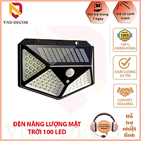 Mua Đèn năng lượng mặt trời 100 LED siêu sáng  cảm biến chuyển động  tự động bật tắt khi trời tối  chống nước  gắn vách
