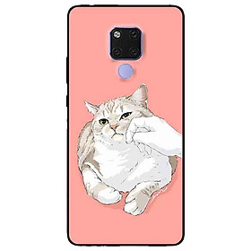 Ốp lưng in cho huawei mate 20 mẫu mèo mập