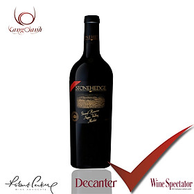 Rượu vang Stonehedge Grand Reserve Merlot Napa Valley (USA) kèm túi hộp,đồ khui 