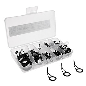75pcs/lot 8 Sizes Fishing Rod Guides Tips Parts Rod Repair Eye Rings