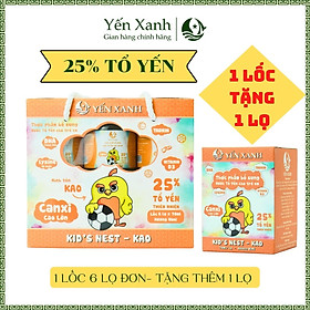 25% tổ yến - Thực phẩm bổ sung: Nước tổ yến chưng dành cho trẻ em Kid's nest - Kao hương vani - YẾN XANH - Lốc 6 lọ x 70ml