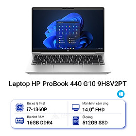 Mua Laptop HP ProBook 440 G10 9H8V2PT (i7 1360P/ 16GB/ 512GB SSD/ 14 inch FHD Touch/ Win11/ Silver/ Vỏ nhôm) - HÀNG CHÍNH HÃNG