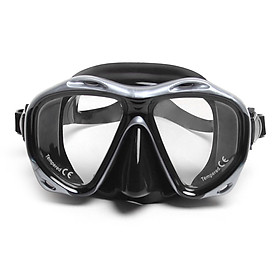 Men’s Women’s Anti-fog Diving Snorkeling Mask Two-window Scuba Diving Mask Swim Goggles Swimming Mask Tempered Glass