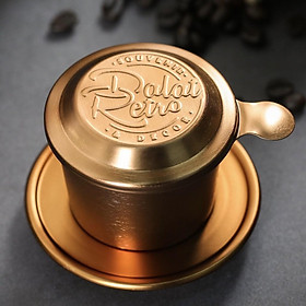 Mua Phin cà phê  bộ  mẫu nhôm anode xước  màu bronze gold