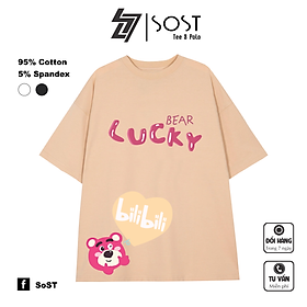 Áo Thun Sost Gấu Dâu Lotso BiLi BiLi Unisex Nam Nữ Chất Cotton Cao Cấp Thoáng Mát