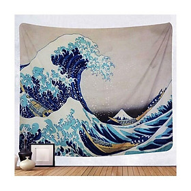 Tapestry Wall treo, Kanagawa Great Wave Tapestry, Nội thất tự nhiên Trang trí phòng ngủ ký túc xá Dormit 51x60 inch.