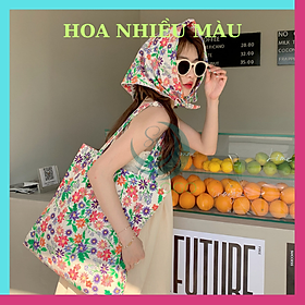 [MẪU MỚI]- Khăn Lụa Vuông Cao Cấp Họa Tiết Hoa Nhí 70x70cm, Phong Cách Hàn Quốc- Khăn Turban Bandana Choàng Cổ