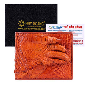 HJ2234 - Bóp nam Huy Hoàng da cá sấu gù chân màu vàng