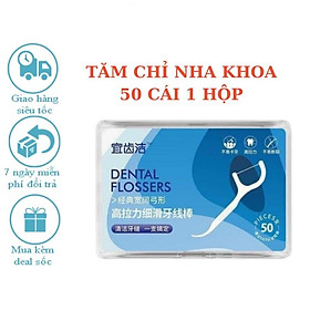 Chỉ Nha Khoa hôp 50 chiếc - Tăm Xỉa Răng Chăm Sóc Răng Miệng