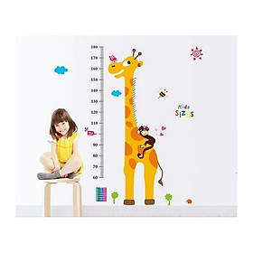Decal dán tường thước đo hươu cao cổ 1 BinBin TĐ01 70 x 180 cm