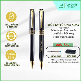 Hình ảnh Review Bút ký doanh nhân | Bút ký khắc tên cao cấp Tổ ong xoay Ngòi 0.7mm làm quà bếu Sếp quà tặng sinh nhật thầy cô bạn bè