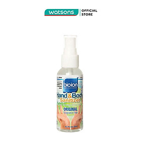 Nước Rửa Tay Khô Bioion Không Cồn, Không Mùi Làm Sạch Hand & Body 60ml