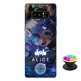 Ốp lưng nhựa dẻo dành cho Samsung Galaxy Note 8 in hình Alice - Tặng Popsocket in logo iCase - Hàng Chính Hãng