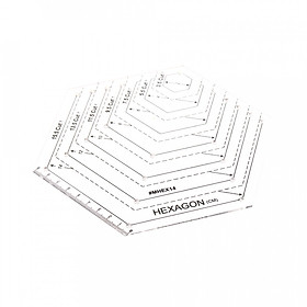 Thước May Lục Giác Nhựa Trong (1 Chiếc)