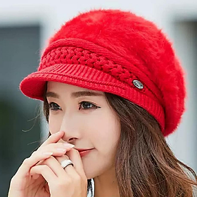 NÓN MŨ LEN BERE LÔNG THỎ THỜI TRANG HÀN QUỐC DN19111708F