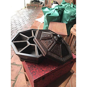 Mua hộp bánh mứt 9 ngăn gỗ trắc