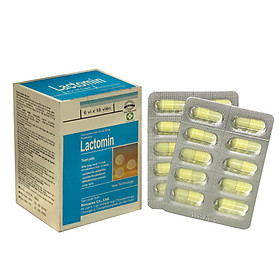 Lactomin (viên nang) bổ sung 3 loại men vi sinh có ích được bao vi nang, dùng cho người bị tiêu chảy, táo bón, dùng kháng sinh dài ngày
