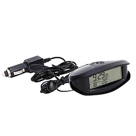 LED Digital Car Voltage Temperature Thermometer Meter Monitor Clock Alarm