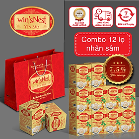 Hình ảnh Combo 12 lọ Yến Sào win'sNest Nhân Sâm (70 ml)