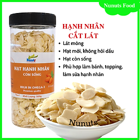 Hạnh nhân cắt lát mỏng Mỹ, dùng làm bánh hoặc làm topping cho các món ăn khác Nunuts ( có nhiều lựa chọn)